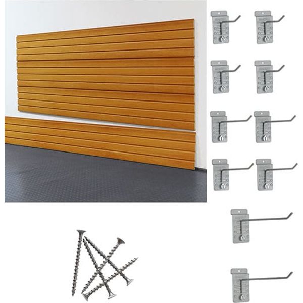 Sienna storeWALL Large Basic Duty Starter System - 8 Slatwall Panels