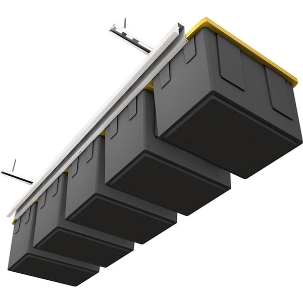 Koova Wall Mount Garage Tote Rack Storage System (2-Piece Set), Black