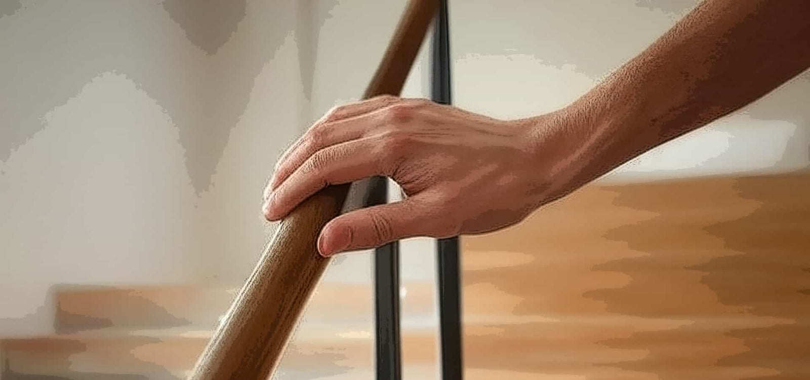 Hand Grasping Retractable Attic Stair Handraill