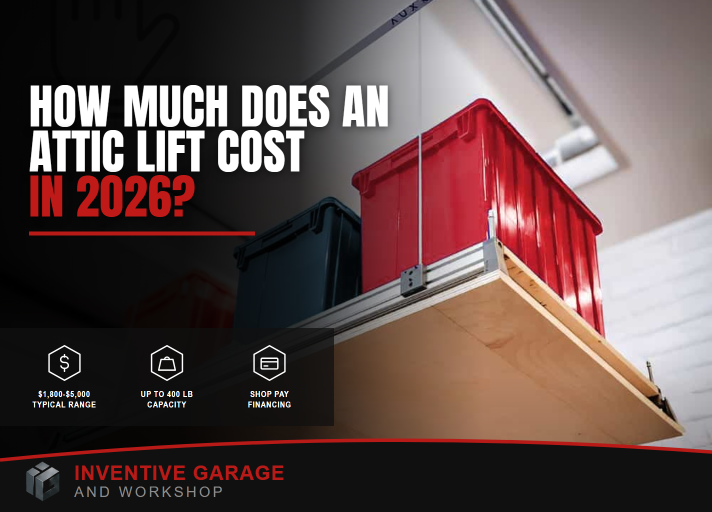 Attic Lift Cost Guide With Storage Bins
