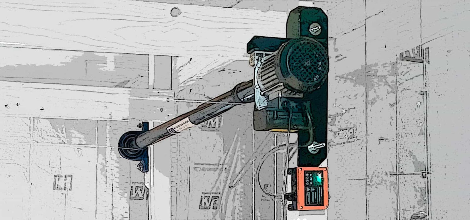 The Attic Lift MiTee Cargo Lift Motor and Axle