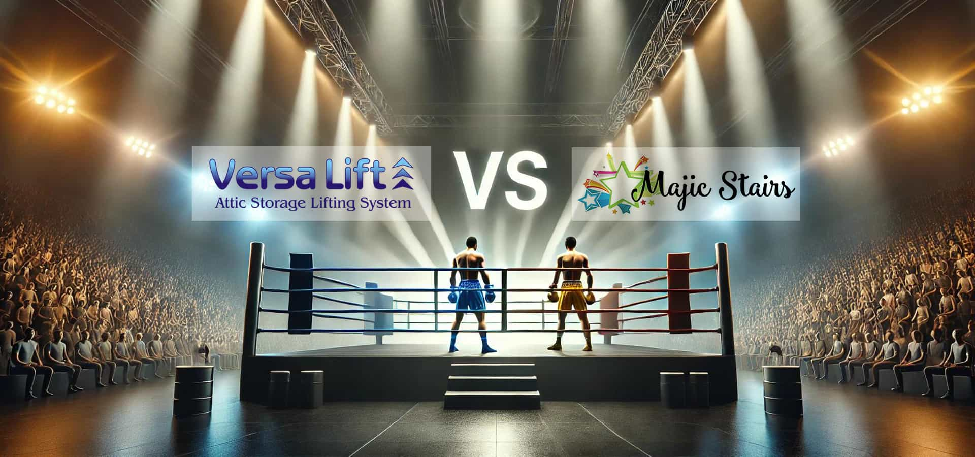 Versa Lift vs Majic Attic Lift - Two Fighters in Ring Illustration