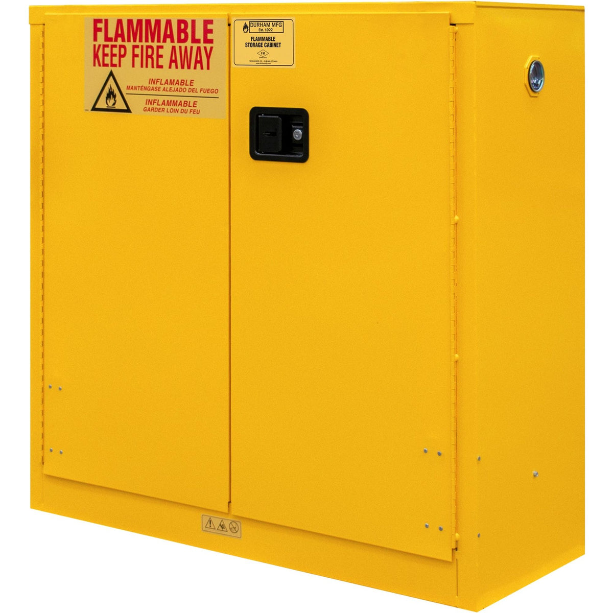 Goldenrod Durham 30 Gallon Flammable Storage Manual 43 X 18 X 44