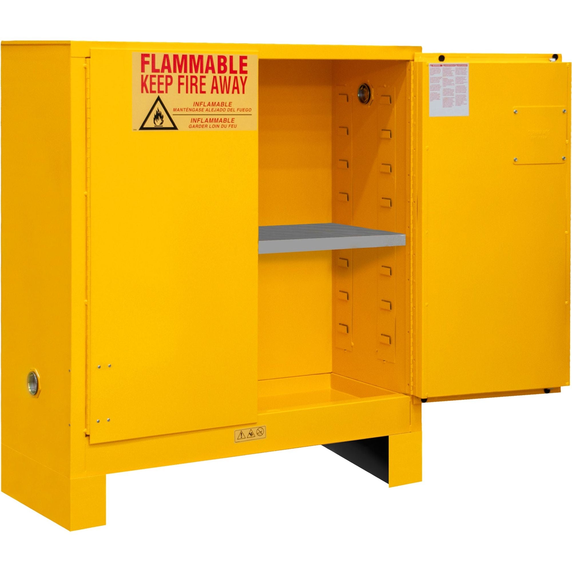 Orange Durham 30 Gallon Flammable Storage Manual 43 X 18 X 50