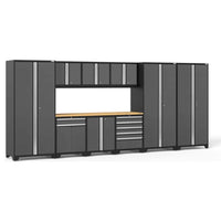 10 Piece Garage Set Pro 3.0 With Multi Use Lockers With Multiple Cabinets Drawers And A Workbench