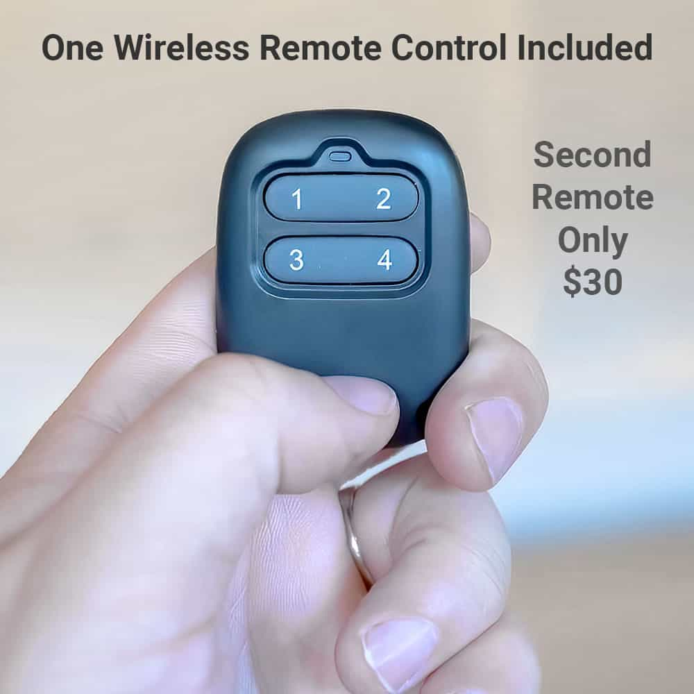 Handheld wireless RF remote control for Auxx-Lift Attic-Lift included.