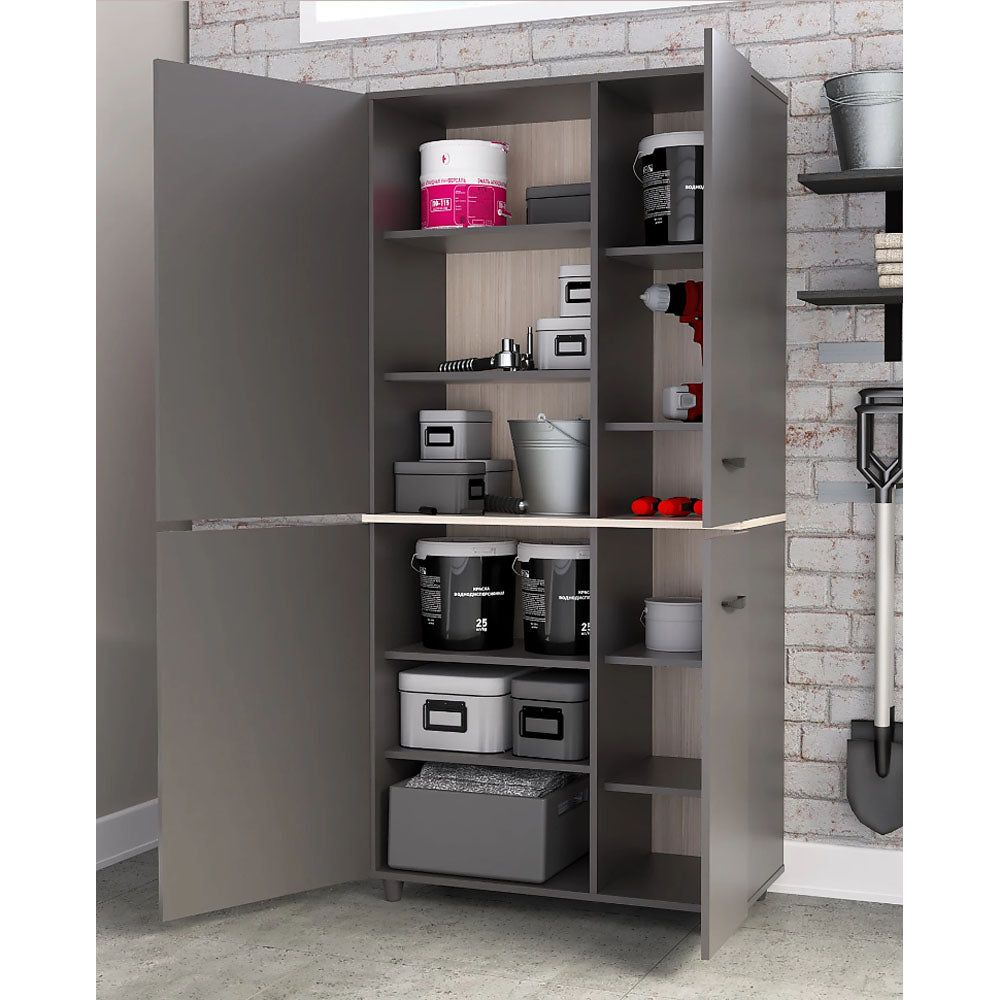 Dim Gray Inval America Kratos 12-Shelf Garage Storage Cabinet