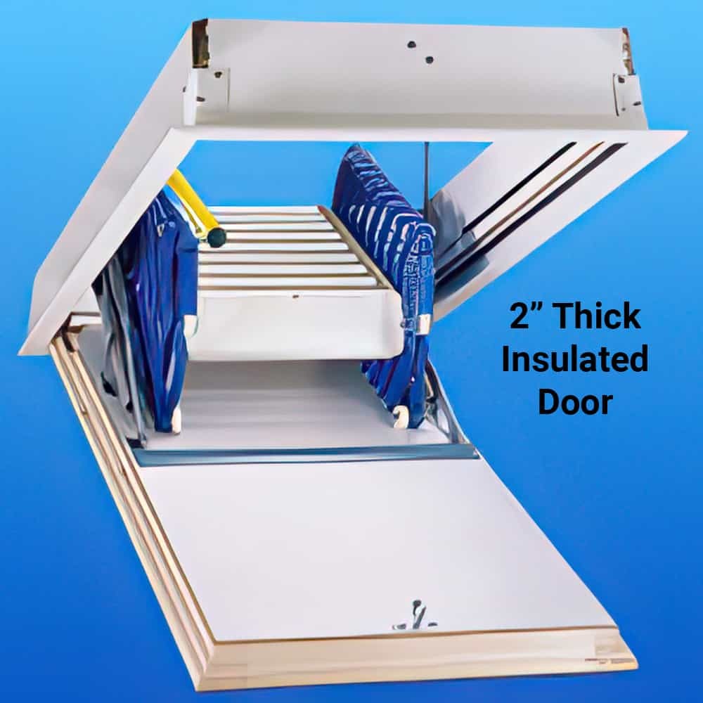 2-inch thick insulated attic door of Rainbow Prestige