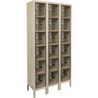 3-Wide DigiTech Safety-View Plus Locker With Three Columns And Six Rows Each Compartment Featuring A Keypad Lock