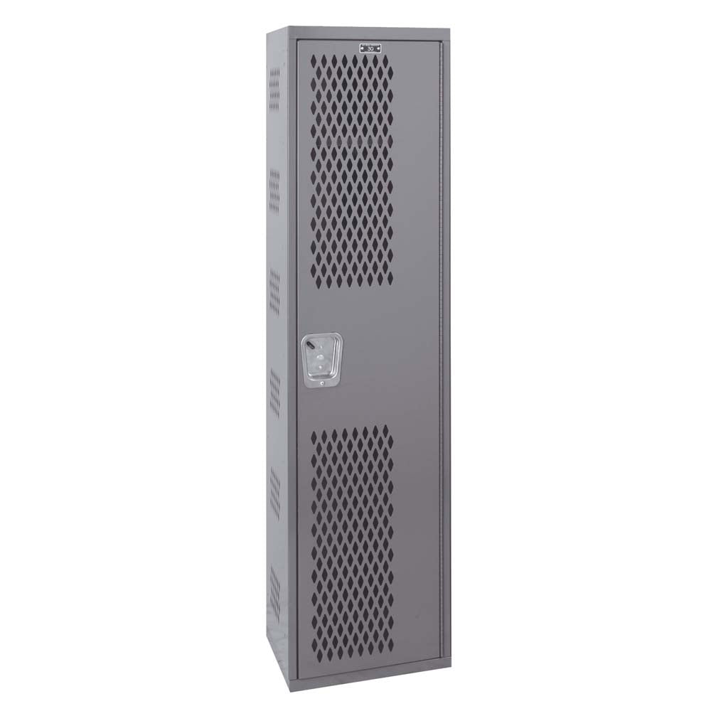 3-Wide Ventilated Locker Single Tier Hallowell With A Perforated Door And A Built-In Handle