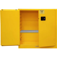 30 Gallon Flammable Storage Manual Durham With One Shelf And Open Doors