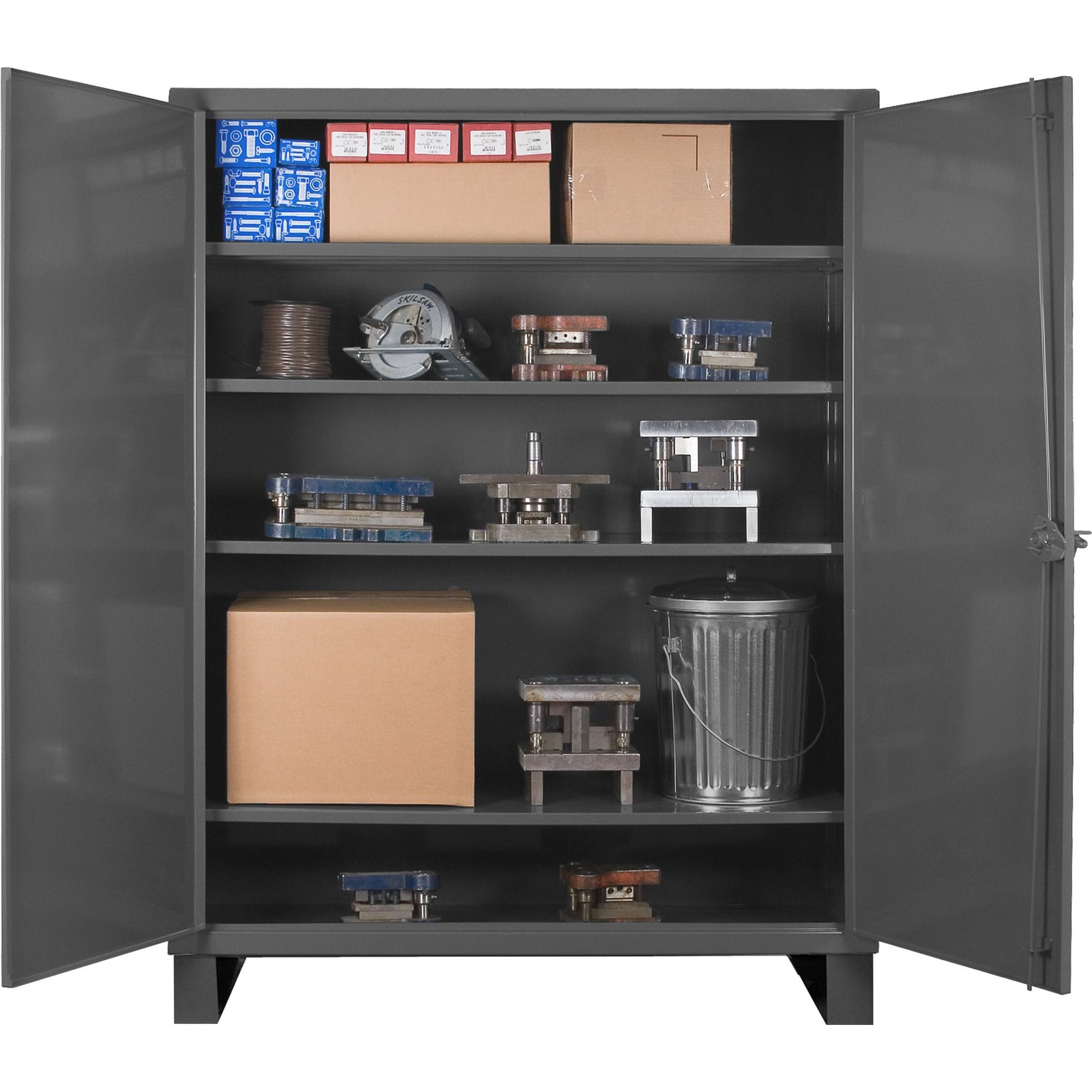 Dark Slate Gray Durham 4 Shelves Cabinet 60 X 24 X 78