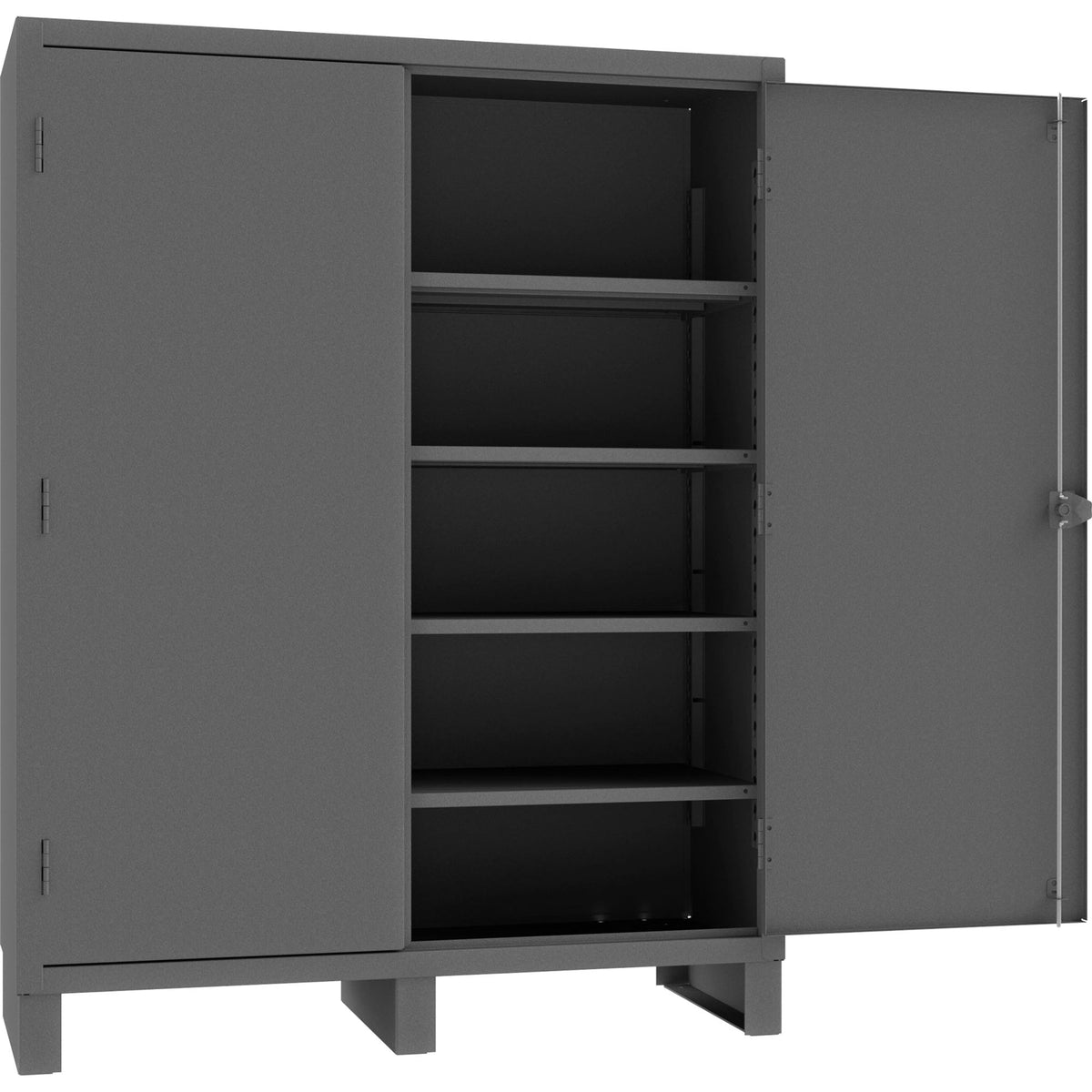 Dim Gray Durham 4 Shelves Cabinet 60 X 24 X 78