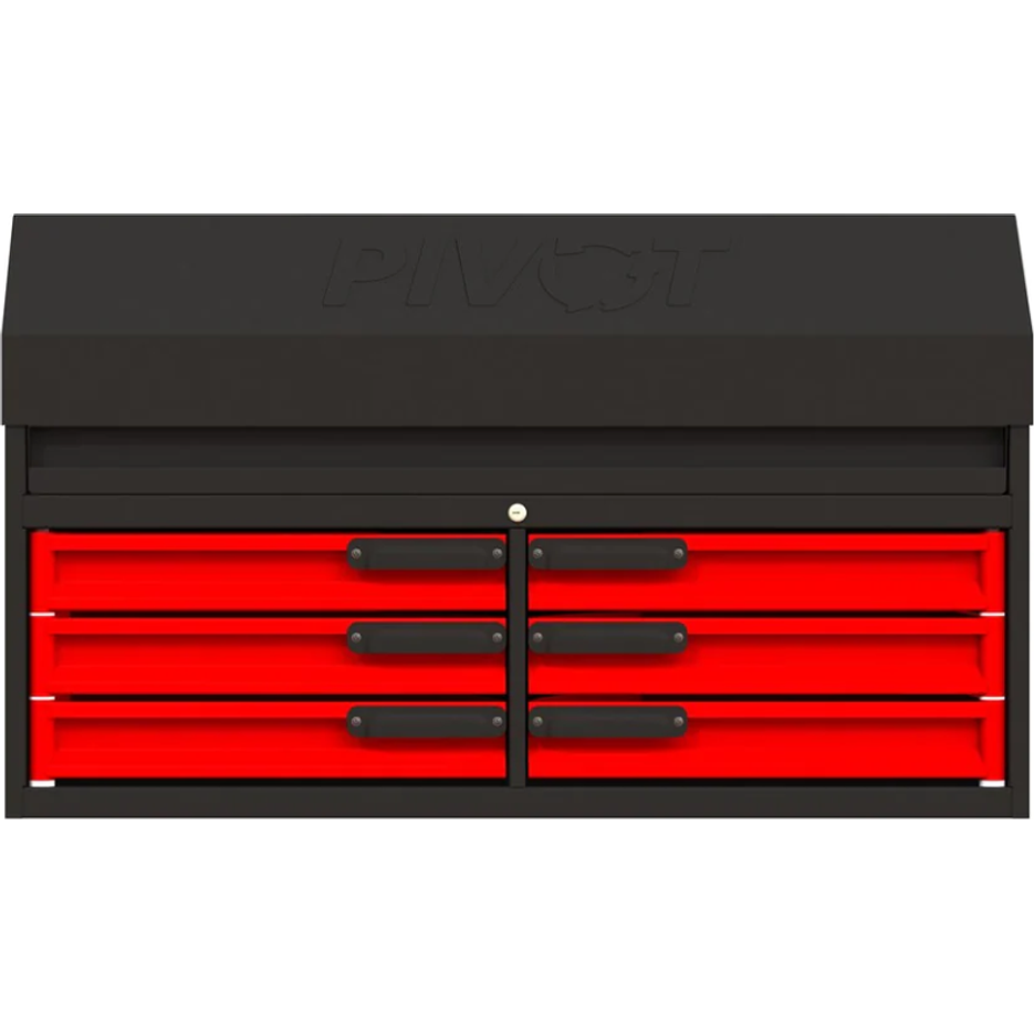 Red Swivel Pivot 6-Drawer 50-inch Tool Chest Top PIVOT550
