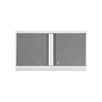 42 In Pro Series Cabinet With Two Gray Doors Featuring A Central Vertical Handle And A Small Lock On The Bottom Right Corner Of The Right Door