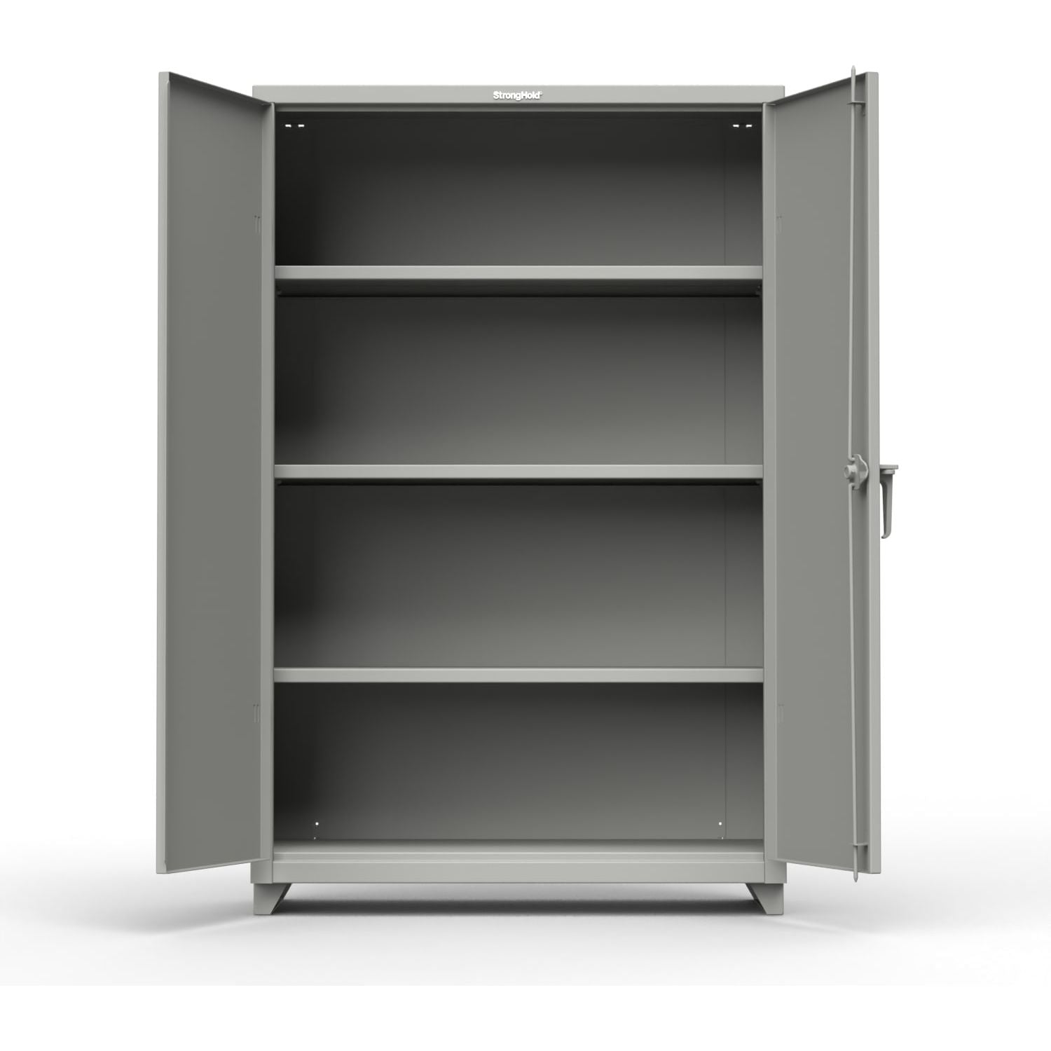 Dim Gray Strong Hold Extra Heavy Duty 14 GA Cabinet with 3 Shelves