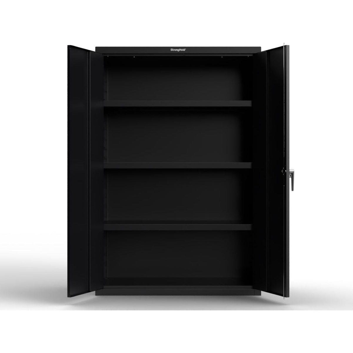 Black Strong Hold Heavy Duty 18 GA Cabinet with 3 Shelves