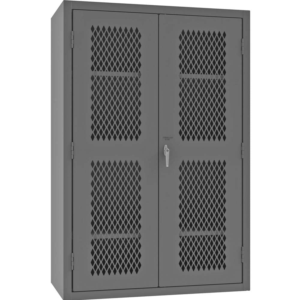 48x24x72 Durham Shelf Cabinet With Vented Mesh Doors And A Locking Handle
