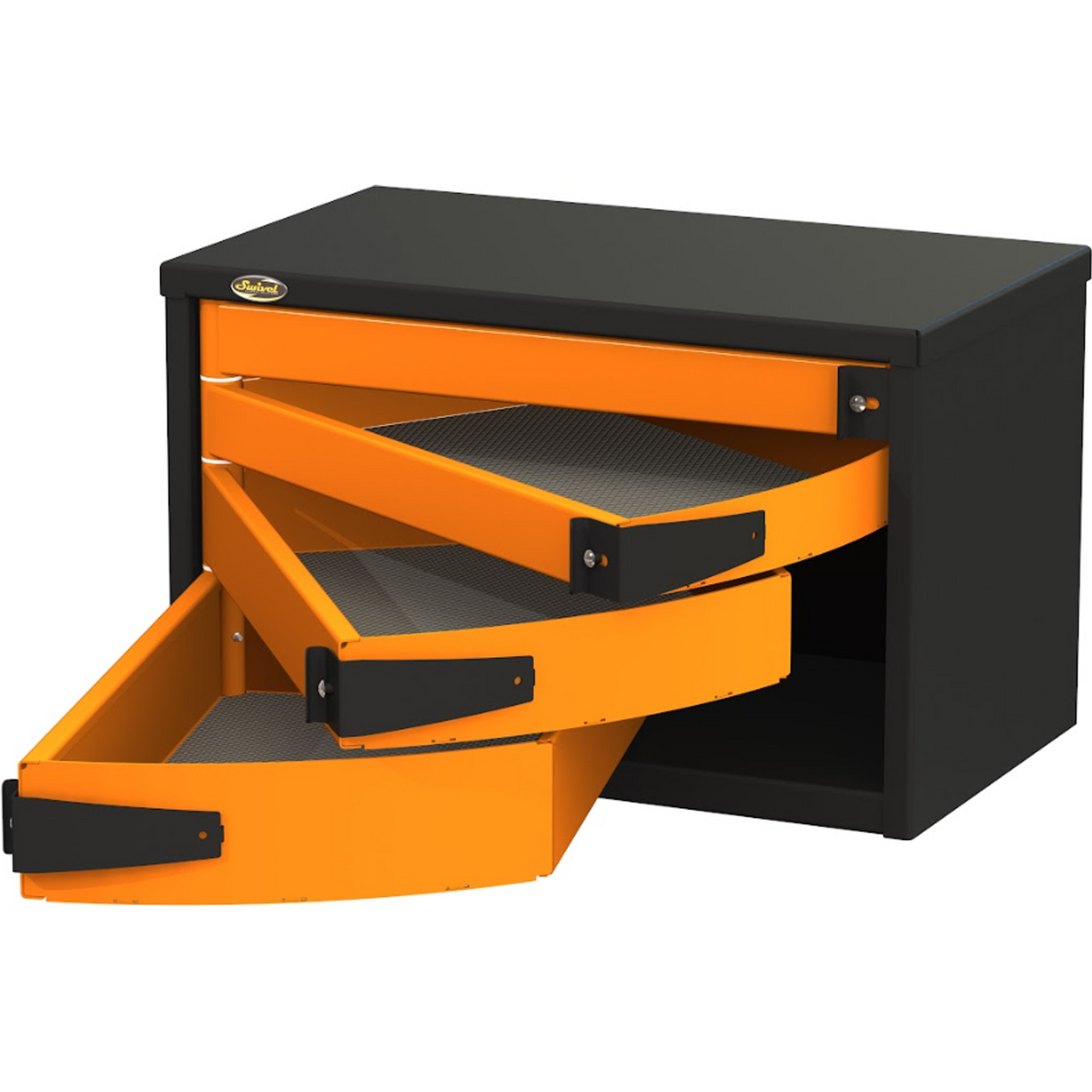 Dark Orange Swivel 4-Drawer 30-inch Service Van Tool Box PRO341804