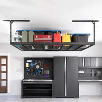 4 Ft X 8 Ft VersaRac Pro Rack Black Filled With Various Containers