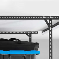 4 Ft X 8 Ft VersaRack Pro Height Adjustable Overhead Rack In Black With Evenly Spaced Holes