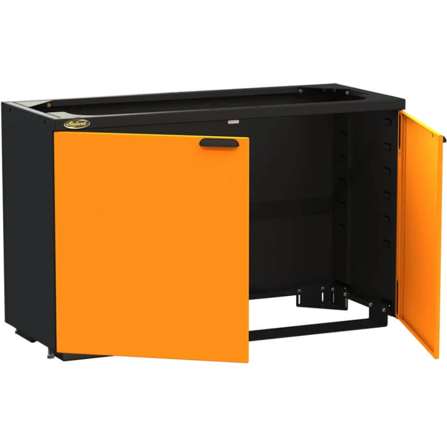 Dark Orange Swivel Pro 80 60" Floor Cabinet End Run Unit with 2 Height Adjustable Shelves PR80ESD60