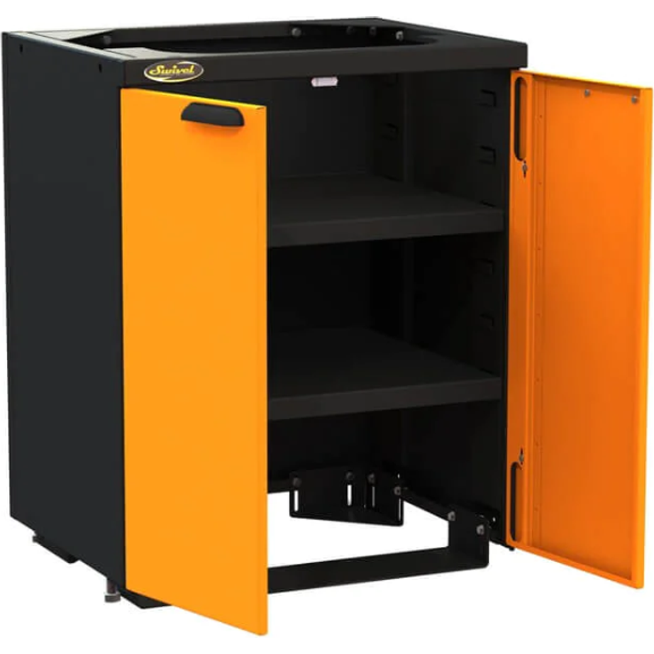 Goldenrod Swivel Pro 80 30&quot; Floor Cabinet End Run Unit with 2 Height Adjustable Shelves PR80ESD30