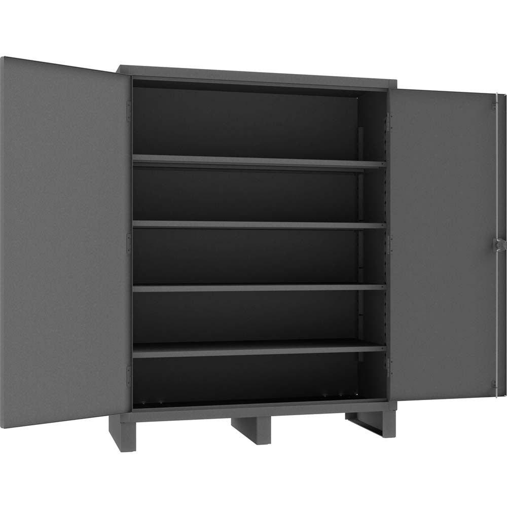 60x24x78 Storage Cabinet Durham With Two Open Doors And Four Shelves Inside