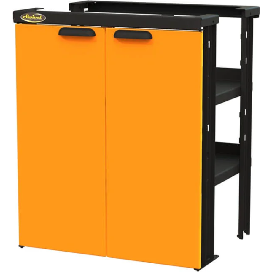 Orange Swivel Pro 80 30" Floor Cabinet Middle Unit with 2 Height Adjustable Shelves PR80SD030
