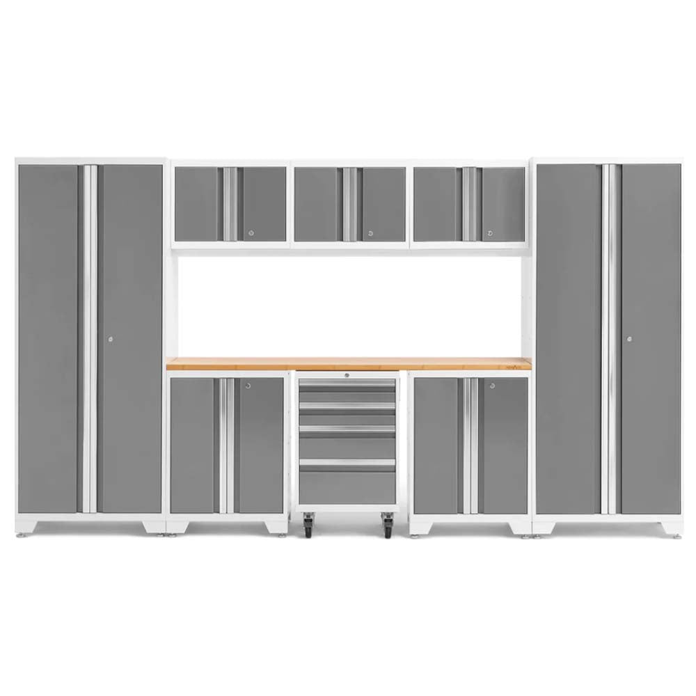 9 Piece Cabinet By NewAge Featuring Tall Cabinets On Both Ends
