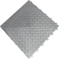 Alloy Racedeck Diamond With A Textured Raised Diamond Pattern Across Its Surface And Interlocking Edges