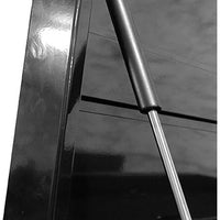 Angular Intersection Of Homak 36 Roller Cabinet With A Cylindrical Support Beam