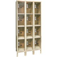 Assembled 4-Tier DigiTech Safety-View Plus Locker 36W x 12D Three Columns And Four Rows Each Compartment Equipped With A Combination Lock