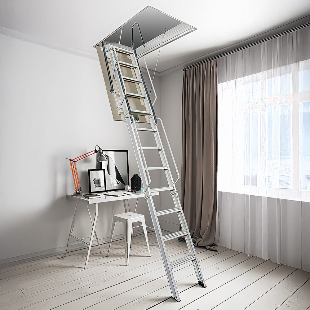 Automatic Attic Stairs System With A Retractable Design