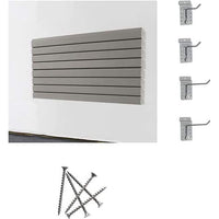 Light Gray storeWALL Small Basic Duty Starter System - 2 Slatwall Panels