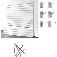 Lavender storeWALL Medium Basic Duty Starter System - 4 Slatwall Panels
