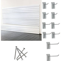 Light Gray storeWALL Large Basic Duty Starter System - 8 Slatwall Panels
