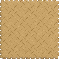 Beige Perfection Tile Garage Floor Tiles 24x24 With A Diamond Plate Pattern