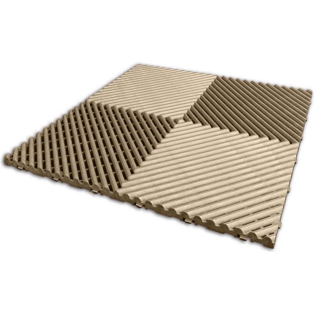 Beige Race Deck Free Flow XL Arranged In A Geometric Pattern With Alternating Light And Dark Sections