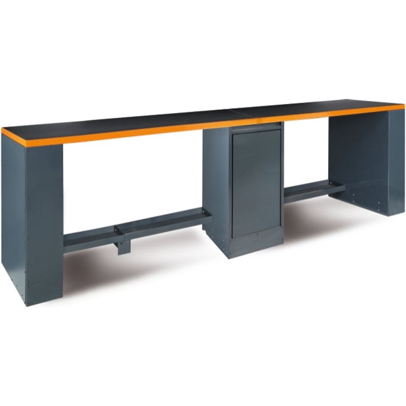 Dark Slate Gray Beta Tools C55Bg/D4-Double 4M-Long Workbench, Grey