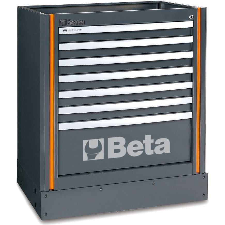 Dark Slate Gray Beta Tools C55M7 Fixed Module With 7 Drawers