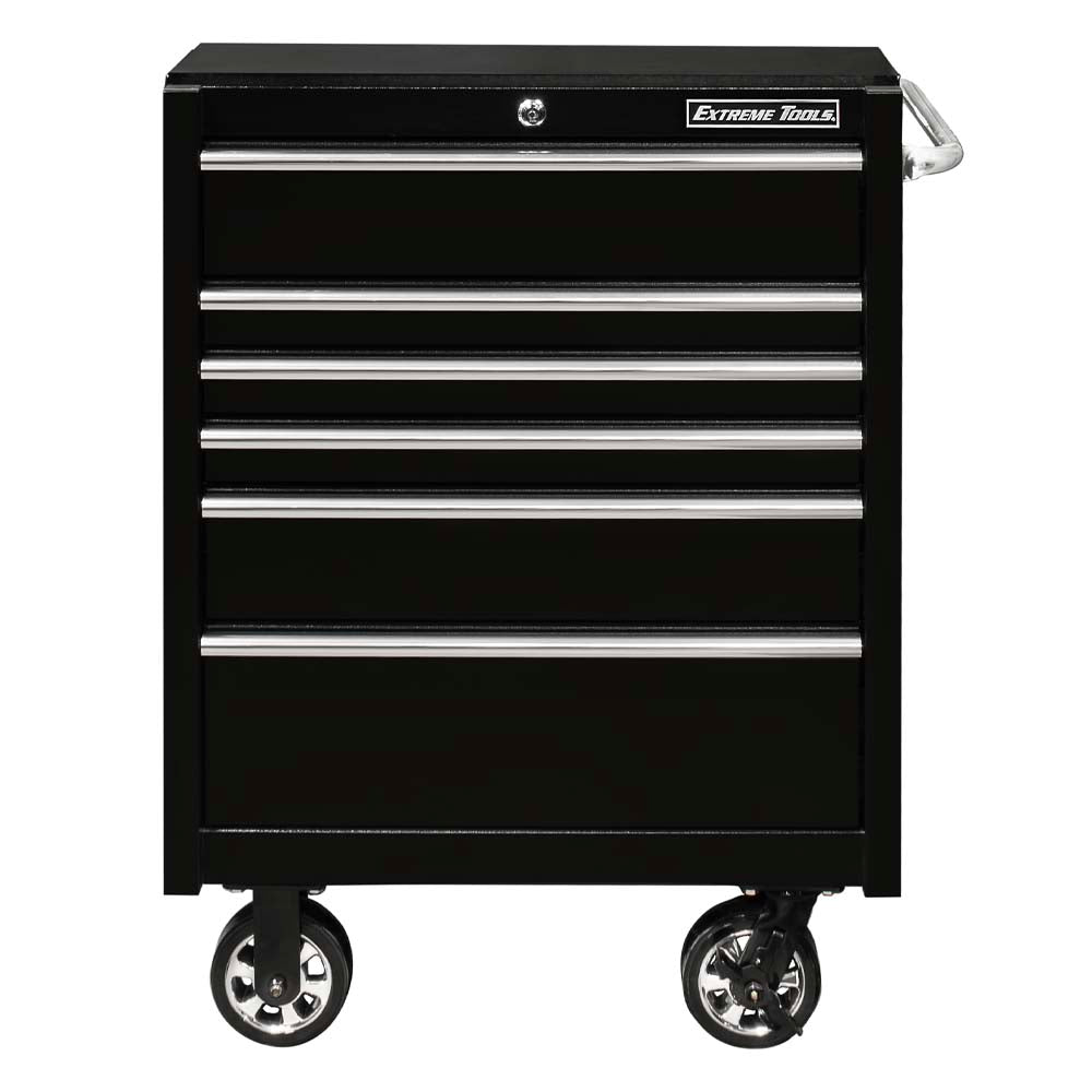 Black Extreme Tools 30 Inch 6 Drawer Roller Cabinet