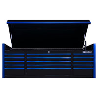 Black Extreme Tools 72 Inch 15 Drawer Triple Bank Top Chest