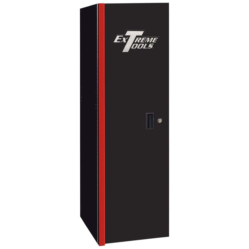 Black Extreme Tools RX 19 Side Cabinet With A Red Accent On The Left Edge And The Extreme Tools Logo On The Front