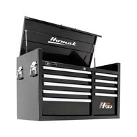 Black Homak 41 9-Drawer Top Chest And An Open Top Lid