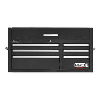 Black Homak 41 Top Chest Featuring Multiple Drawers And A Lockable Top Compartment