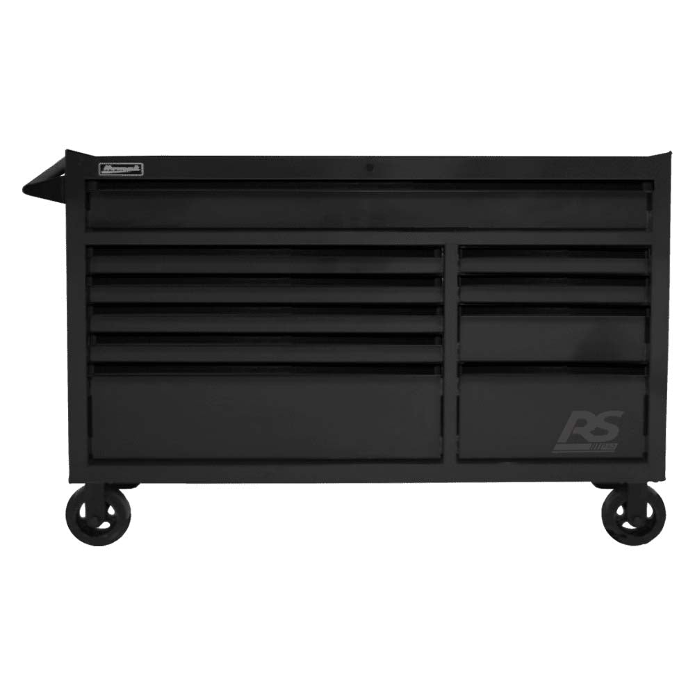 Black Homak 54 RS Pro Roller Cabinet With Multiple Drawers And Wheels