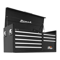 Black Homak 56 H2Pro Top Chest With Eight Drawers And An Open Top Lid