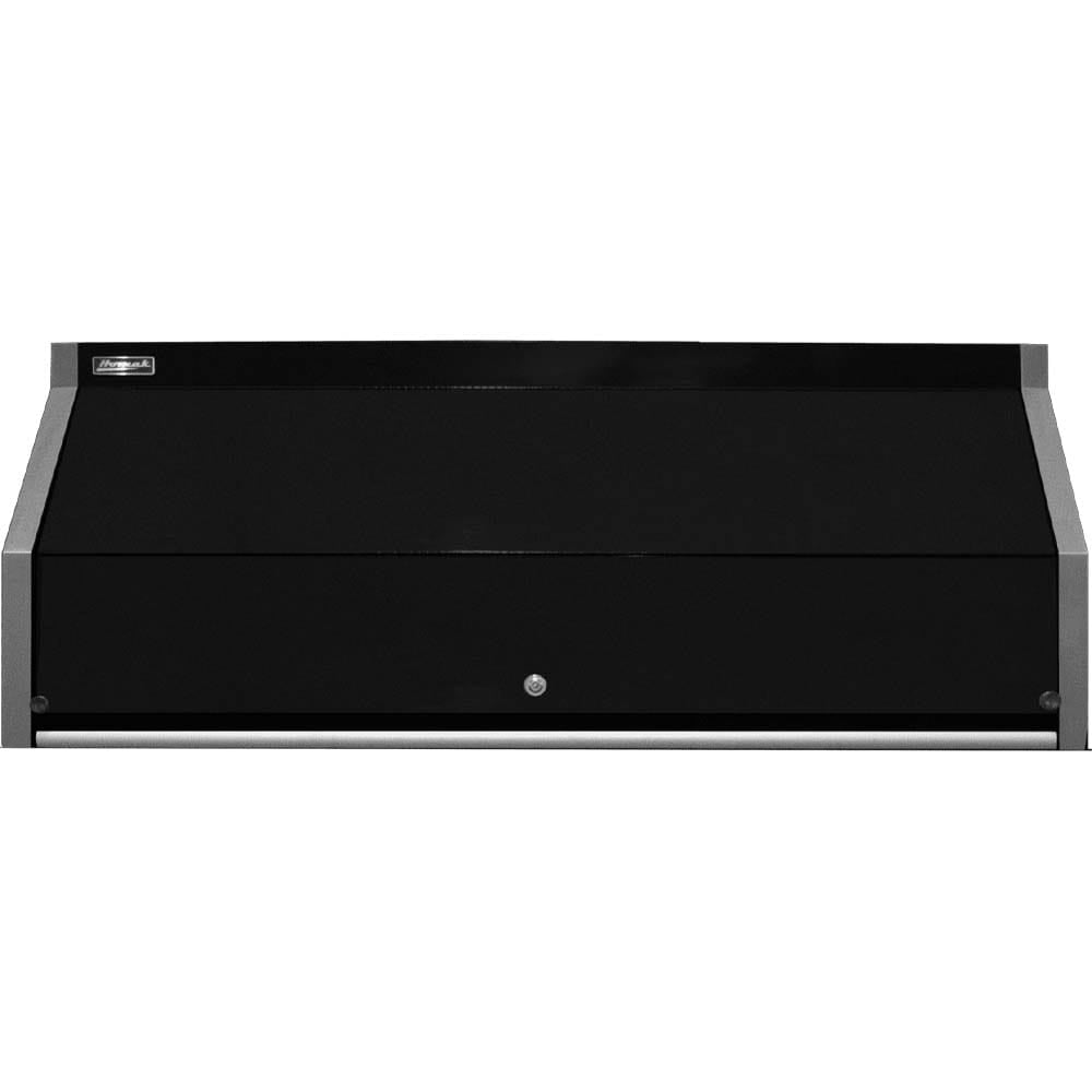 Black Homak 72 Big Dawg Top Hutch With A Lock Featuring Silver Accents On The Sides And A Small Logo In The Top Left Corner