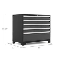 Black Metal Tool Cabinet With Six Drawers And Dimensions Of 37.06 Inches Tall 42 Inches Wide And 22 Inches Deep
